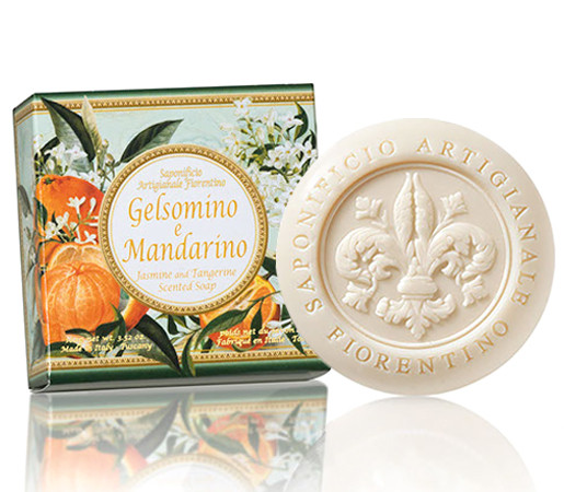 Натурален тоалетен сапун Saponificio Artigianale Fiorentino Gelsomino e Mandarino - мандарина 100 гр.