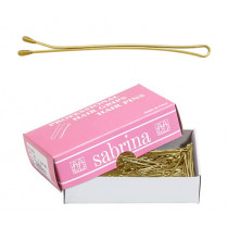 Фиби за коса прави, златни Locatelli Sabrina Plain Brass- 7 см, 200 гр.